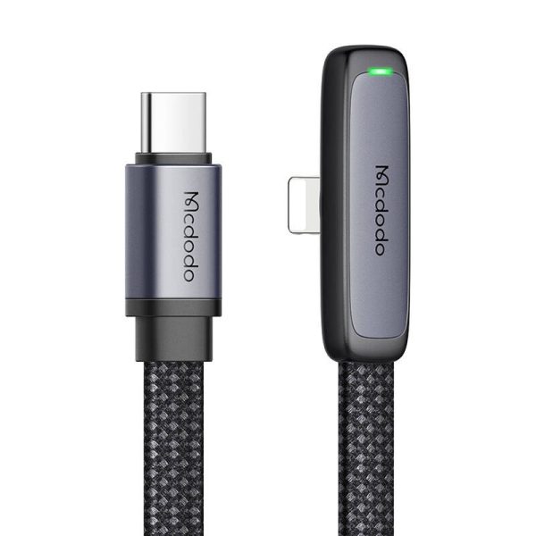Mcdodo CA-3350 USB to USB-C angle cable, 1.2m (black) - Image 2