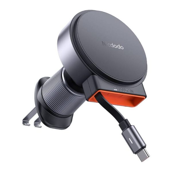 Wireless car charger with retractable USB-C cableMcdodo CH-3000, 15W (black) - Image 2