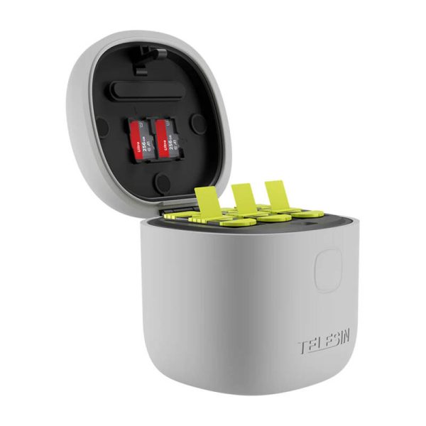 3-slot waterproof charger Telesin Allin box + 3 batteries for GoPro Hero 12 / 11 / 10 / 9 - Image 6