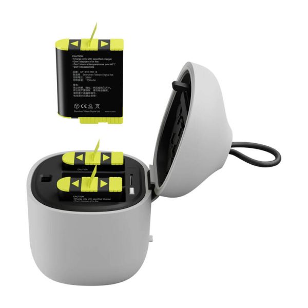 3-slot waterproof charger Telesin Allin box + 3 batteries for GoPro Hero 12 / 11 / 10 / 9 - Image 3