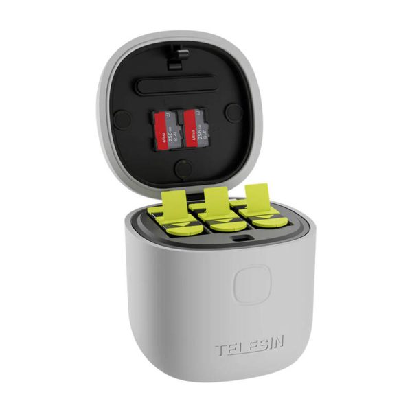 3-slot waterproof charger Telesin Allin box + 3 batteries for GoPro Hero 12 / 11 / 10 / 9 - Image 4
