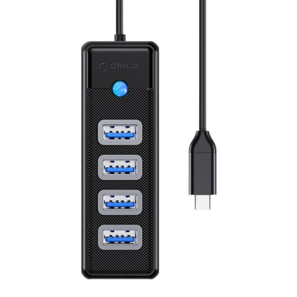 Orico HUB USB-C to 4x USB 3.0 5Gbps 0,15m Black - Image 2