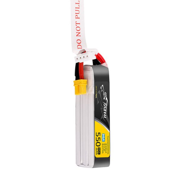Tattu 3s 550mAh 95C 11.4V HV Lipo Battery with XT30 Plug Long-Pack - Image 2
