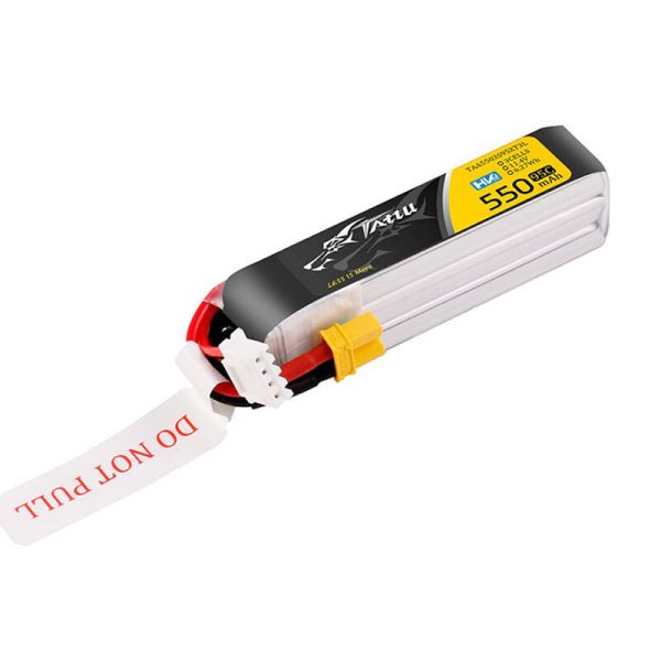 Tattu 3s 550mAh 95C 11.4V HV Lipo Battery with XT30 Plug Long-Pack - Image 5