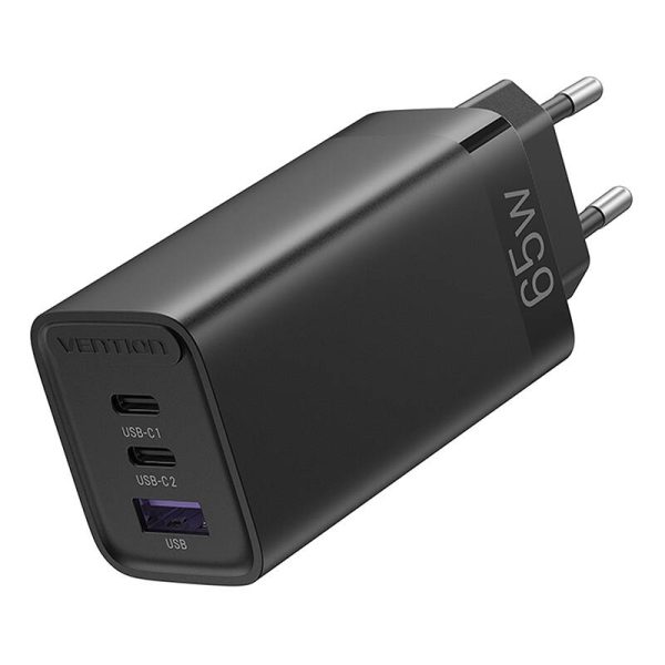 Vention FEDB0-EU 2xUSB-C 1xUSB-A 65W/30W/30W GaN network charger (black) - Image 3