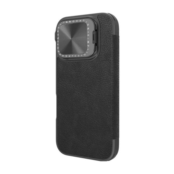 Etui Nillkin Qin Prop Leather iPhone 16 (czarny) - Image 4