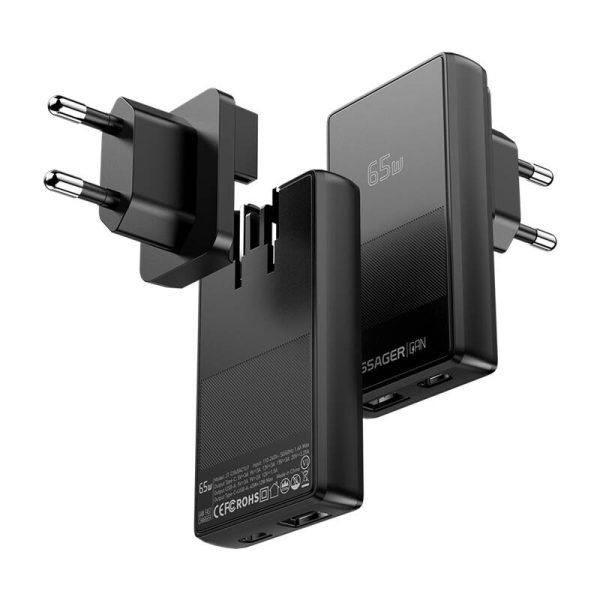 Essager ECT65W-QCB01-Z GaN 65W A+C Charger (black) - Image 2