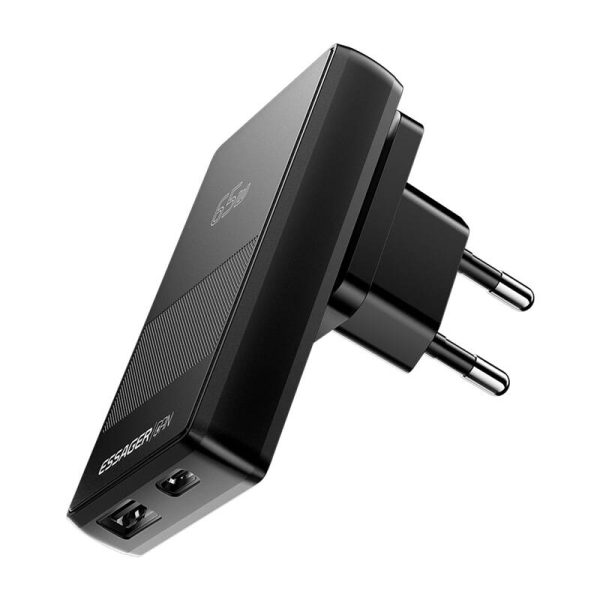 Essager ECT65W-QCB01-Z GaN 65W A+C Charger (black) - Image 3