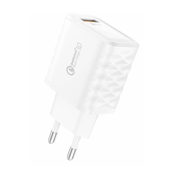 Foneng EU54 18W USB-A, 3A mains charger (White) + USB-A to Lightning cable — изображение 2
