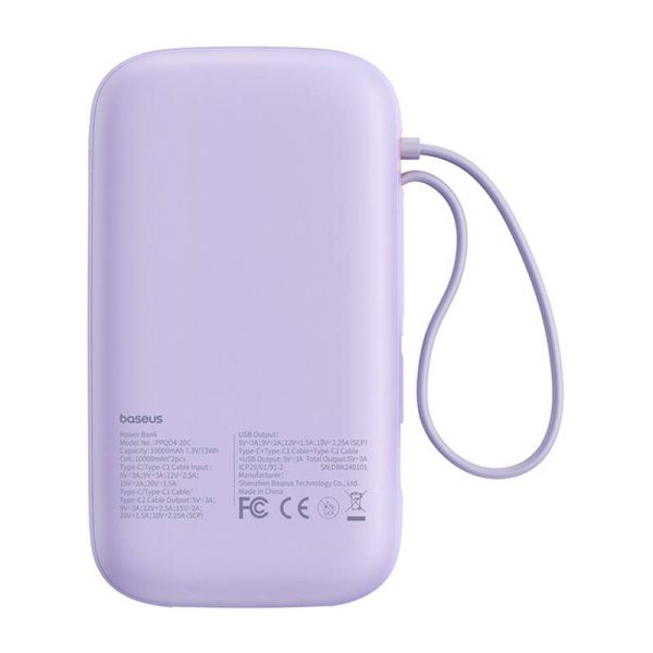 Baseus QPow 2 20000mAh 30W 2xUSB-C powerbank (purple) - Image 5