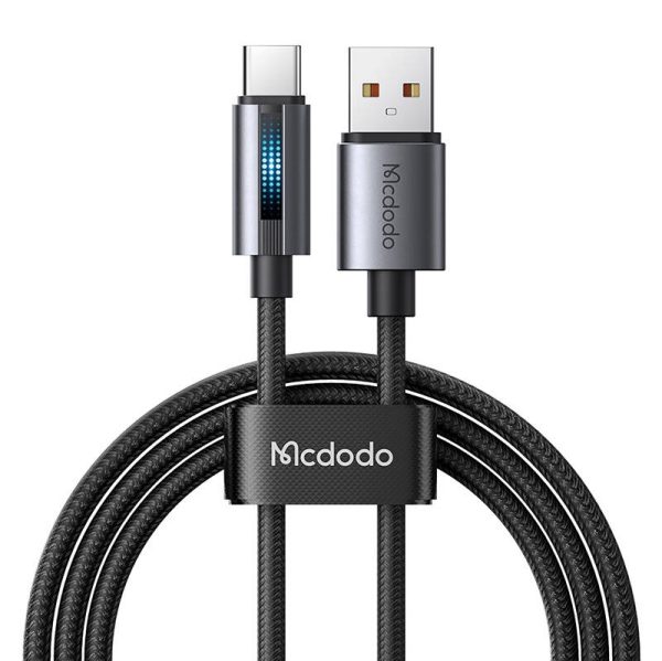 Mcdodo CA-5180 USB-A to USB-C cable, 1.2m (black) - Image 2