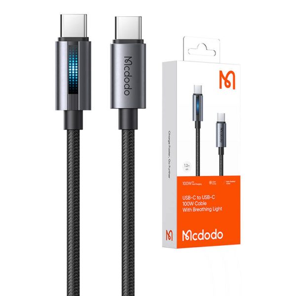 Mcdodo CA-5740 USB-C to USB-C cable, 100W 1.2m (black) - Image 4