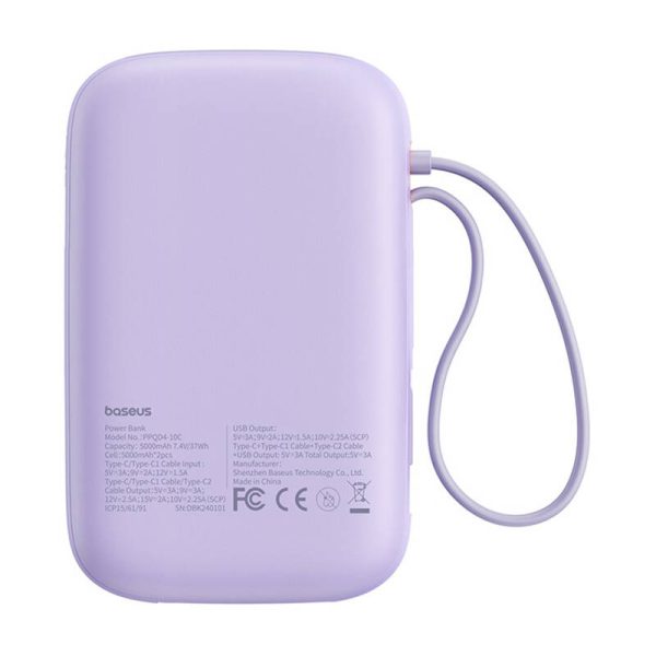 Baseus QPow 2 10000mAh 30W 2xUSB-C powerbank (purple) - Image 2