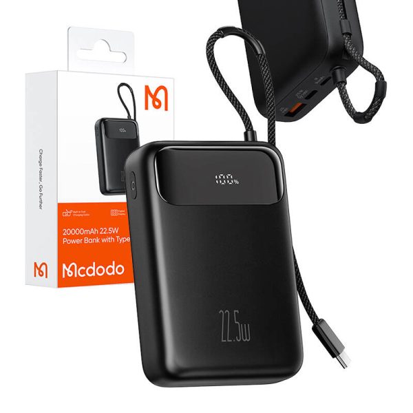 Mcdodo MC-3720 20000mAh power bank, USB-C, USB-A, USB-C cable - Image 2