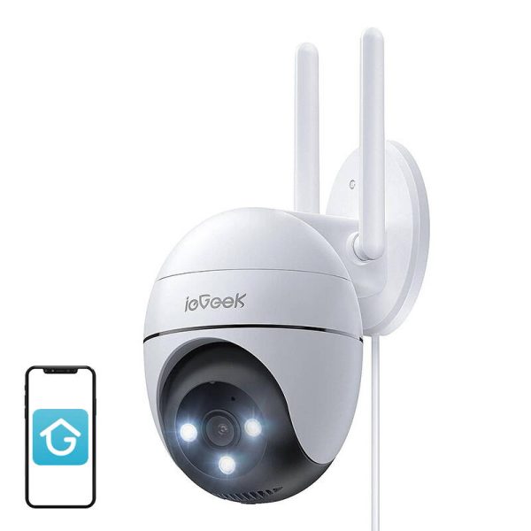 Wireless 3MP WiFi Rotating Outdoor Camera ieGeek ZS-GQ2 White - Image 2