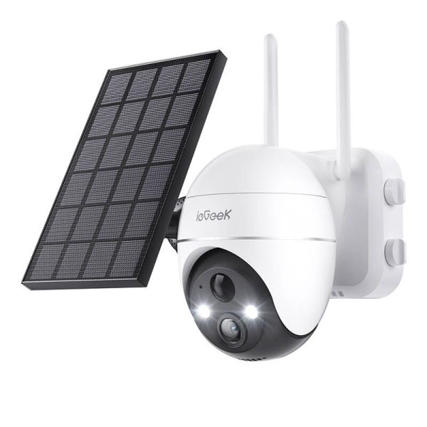 Wireless 5MP WiFi Outdoor Camera ieGeek ZS-GX4S White with solar panel - Image 2