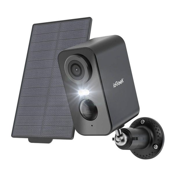 Wireless 3MP WiFi Outdoor Camera ieGeek ZS-GX3S black with solar panel - Image 2