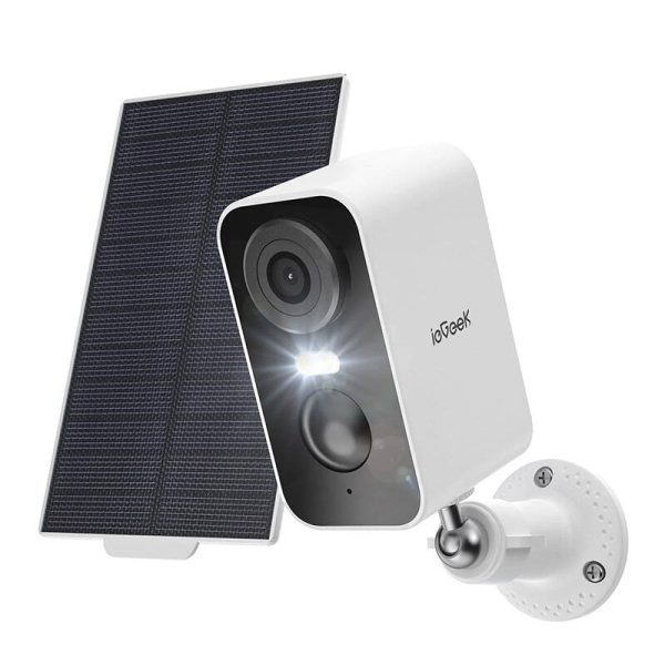 Wireless 3MP WiFi Outdoor Camera ieGeek ZS-GX3S white with solar panel - Image 2