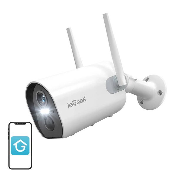 Wireless WiFi Outdoor Camera ieGeek ZS-GX2S white 5200mAh - Image 2