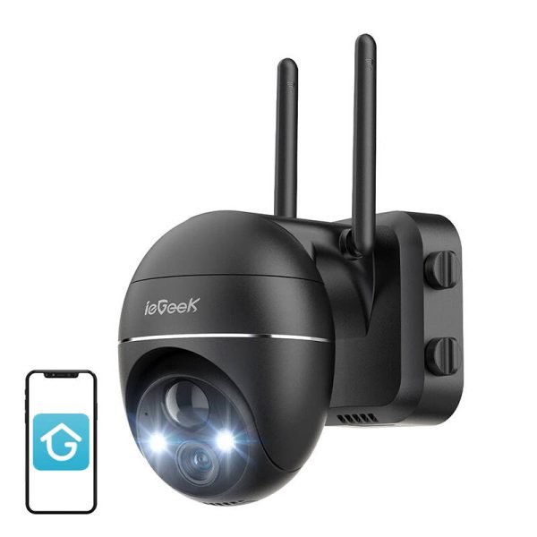 Wireless 3MP WiFi Outdoor Camera ieGeek ZS-GX1S black 5200mAh — изображение 2