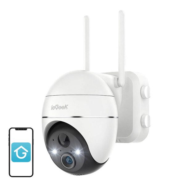 Wireless 3MP WiFi Outdoor Camera ieGeek ZS-GX1S white 5200mAh — изображение 2