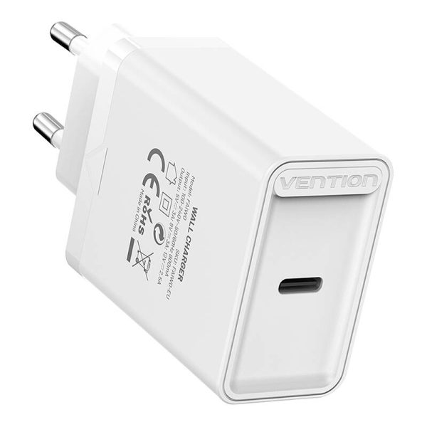 Vention FAIW0-EU USB-C 30W wall charger (white) - Image 2