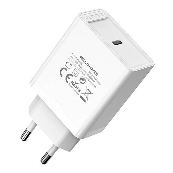 Vention FAIW0-EU USB-C 30W wall charger (white) - Image 3