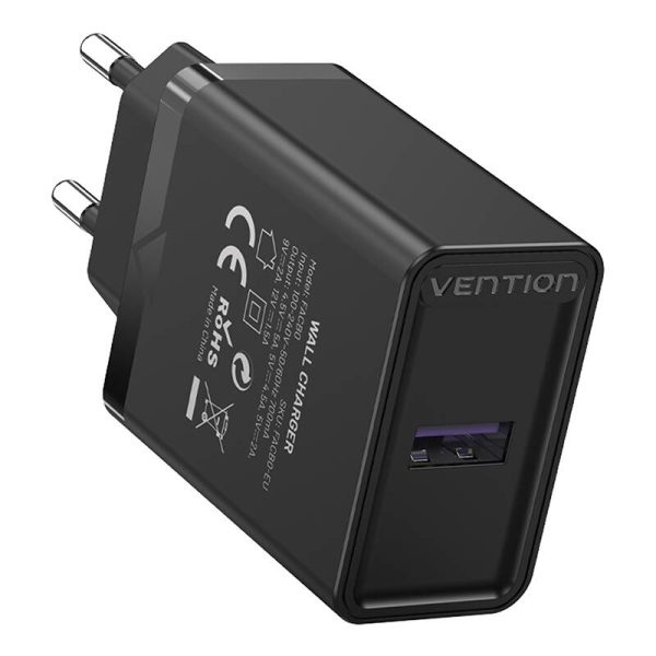 Vention FACB0-EU USB Charger 22.5W (black) — изображение 3