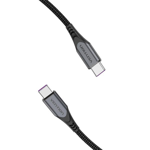 USB-C to USB-C 100W Vention TAHHD 5A 0.5m USB 3.1 Gen2 4K cable (gray) - Image 3