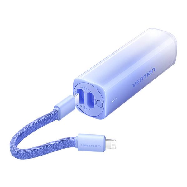 Powerbank 5000mAh Vention FHWL0 20W + cable USB-C do lightning (niebieski) — изображение 3