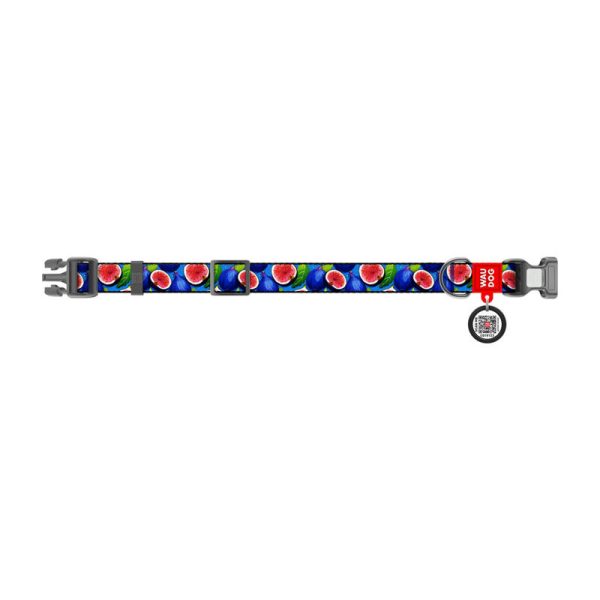 Waudog "Fig" nylon dog collar with QR code, size M - Image 4