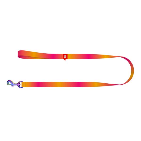WAUDOG gradient nylon dog leash, 122 cm long, orange - Image 2
