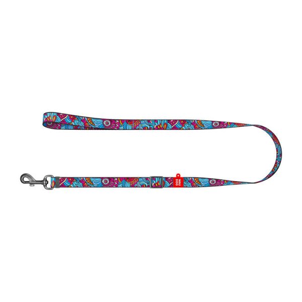 Waudog nylon dog leash, "Summer" pattern, 25 mm wide, length 152-183 cm - Image 2