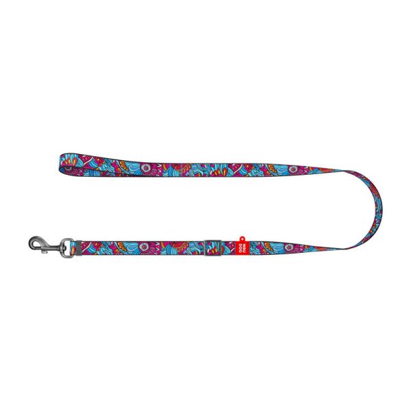Waudog nylon dog leash, "Summer" pattern, 20 mm wide, length 152-183 cm - Image 2