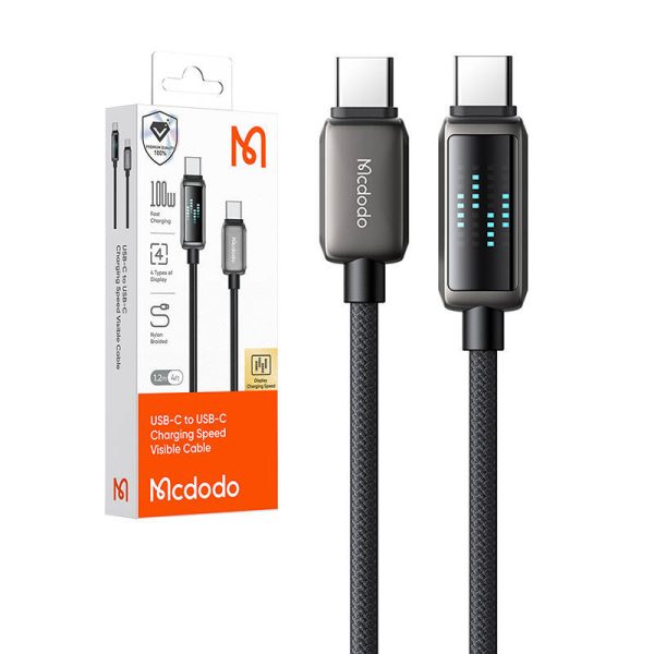 Mcdodo CA-4250 USB-C to USB-C cable, 100W, LED display, 1.2m - Image 4