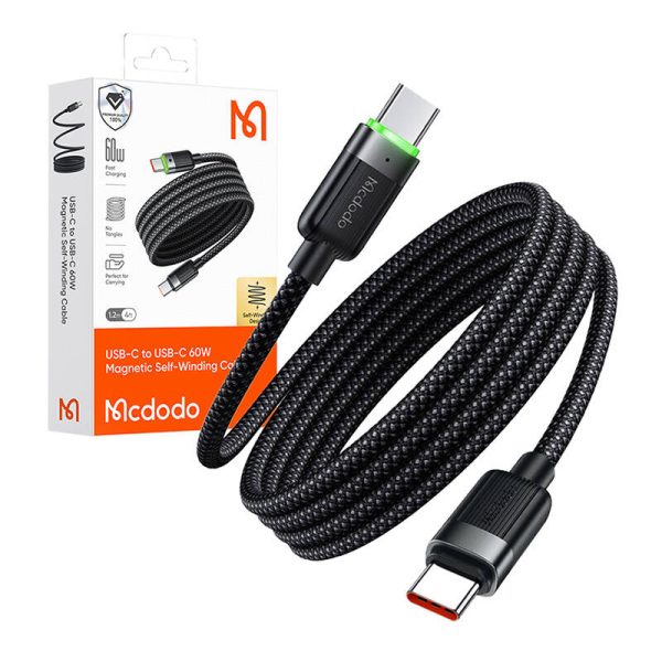 Mcdodo CCA-2000 USB-C to USB-C cable, 60W, self-winding, 1.2m - Image 3