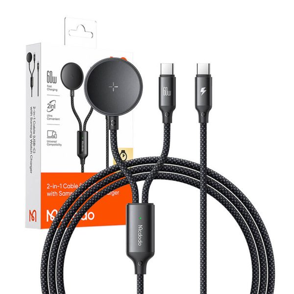 Mcdodo CA-4210 2-in-1 USB-C cable + Samsung Watch charger, 60W, 1.2m - Image 3