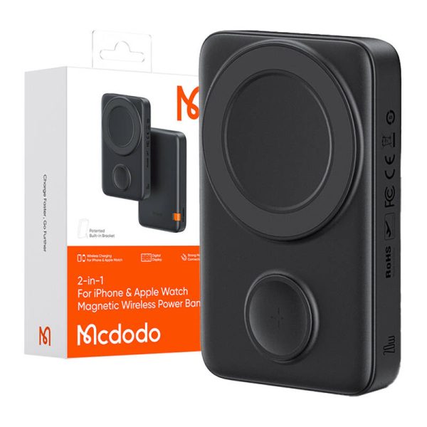 Magnetic Power Bank for Apple watch Mcdodo MC-1461 10000mAh, 20W (black) - Image 5