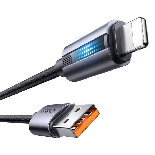 Mcdodo CA-5660 USB-A to Lightning cable with flashing light 1.2m (black) - Image 3