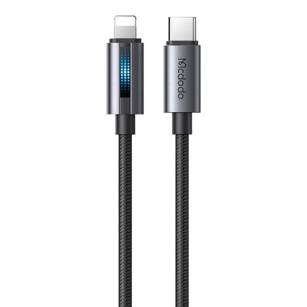 Mcdodo CA-5710 USB-C to Lightning cable with 36W flashing light 1.2m (black) — изображение 4