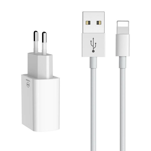 Duální USB nabíječka Mcdodo CH-6720 (EU) Lightning 1m Cestovní sada (bílá) - Image 2