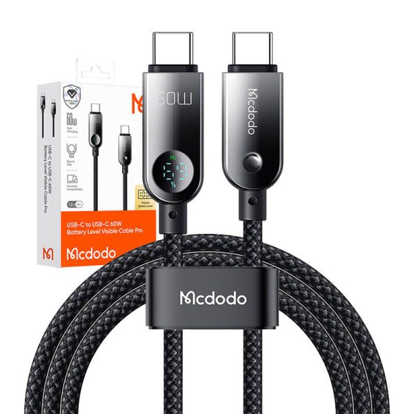 Mcdodo CA-4780 USB-C to USB-C 60W data cable 1.2m (black) — изображение 4