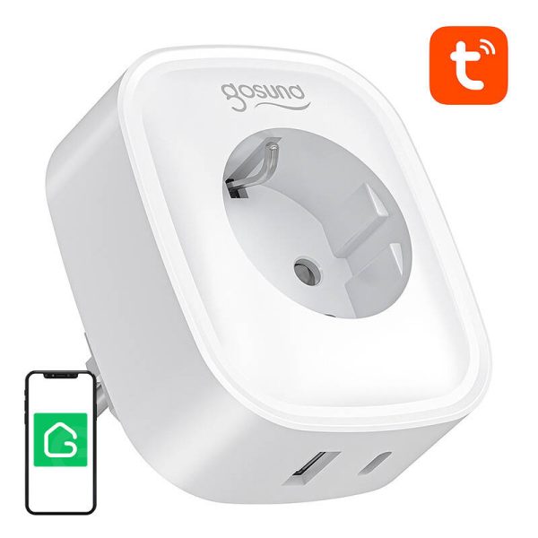 Gosund SP6 16A USB-C 20W Tuya smart WiFi/Bluetooth socket - Image 3