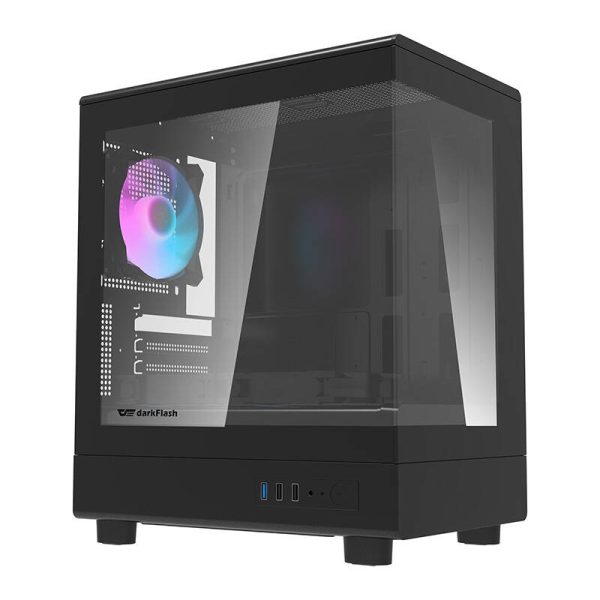 Darkflash DB330M computer case + 3 aRGB fans (black) - Image 2