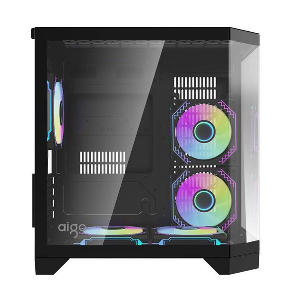 Darflash FT350 computer case + 5 aRGB fans (black) - Image 2