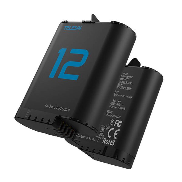 TELESIN dual battery charger for GoPro Hero 12/11/10/9 - Image 3