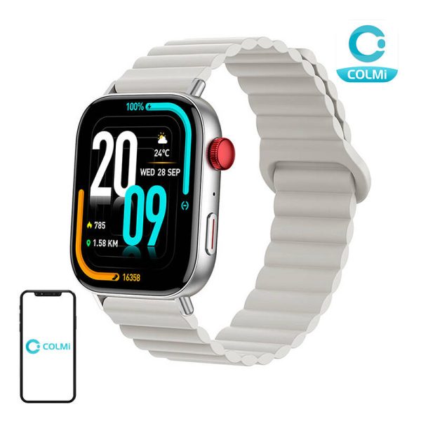 Colmi C8 Max smartwatch with magnetic strap (Silver) - Image 3