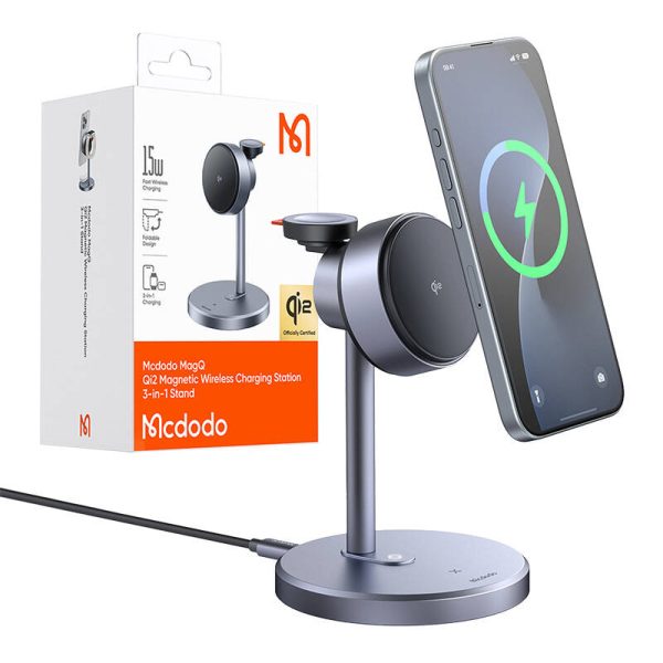 Mcdodo CH-2462 3-in-1 15W Qi2 wireless charger + 33W mains charger - Image 5