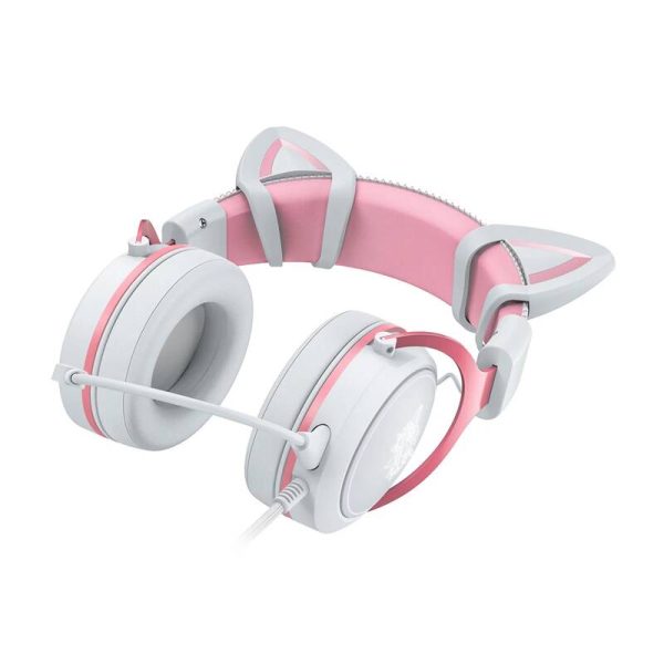 ONIKUMA X10 White/Pink/Cat Ears Gaming Headphones - Image 3