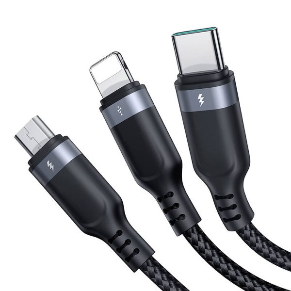 Multi-function USB to USB-C 2x Lightning Micro Joyroom Cable S-A18 — изображение 2